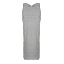 Load image into Gallery viewer, V Cut Cargo Maxi Skirt
