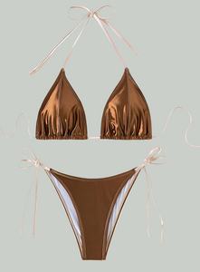 Satin Mocha Swimsuit