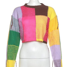 Load image into Gallery viewer, Knitted Color Block Sweater
