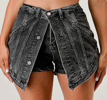 Load image into Gallery viewer, Button Down Denim Skort
