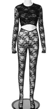 Load image into Gallery viewer, Lace Cutout Floral Jumpsuit
