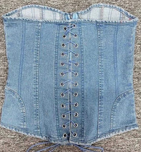 Halter Denim Corset