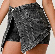 Load image into Gallery viewer, Button Down Denim Skort
