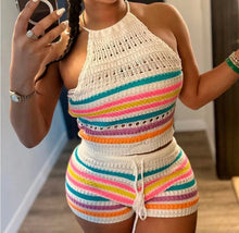 Charger l&#39;image dans la galerie, Plus Size Summertime Knitted Short Set
