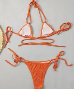 Textured 3Pc Swim Set