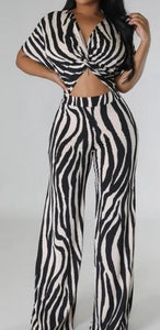 Zebra Pant Set