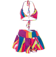 Load image into Gallery viewer, Rainbow Pleated Skirt Set

