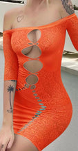 Load image into Gallery viewer, Mesh Lace Cutout Mini Dress
