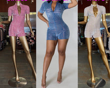 Load image into Gallery viewer, Velvet mesh romper
