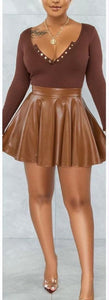 Pleated Mini Skirt