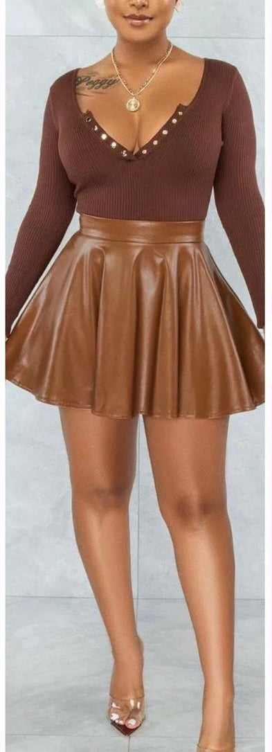 Pleated Mini Skirt