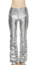 Load image into Gallery viewer, Metallic Stacked Pants
