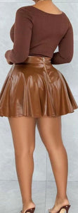 Pleated Mini Skirt