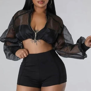 Bomber Mesh Short Set