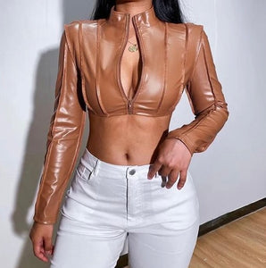 Stitched Leather Jacket