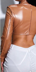 Stitched Leather Jacket