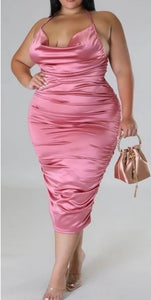 Plus Size Mauve Midi Dress